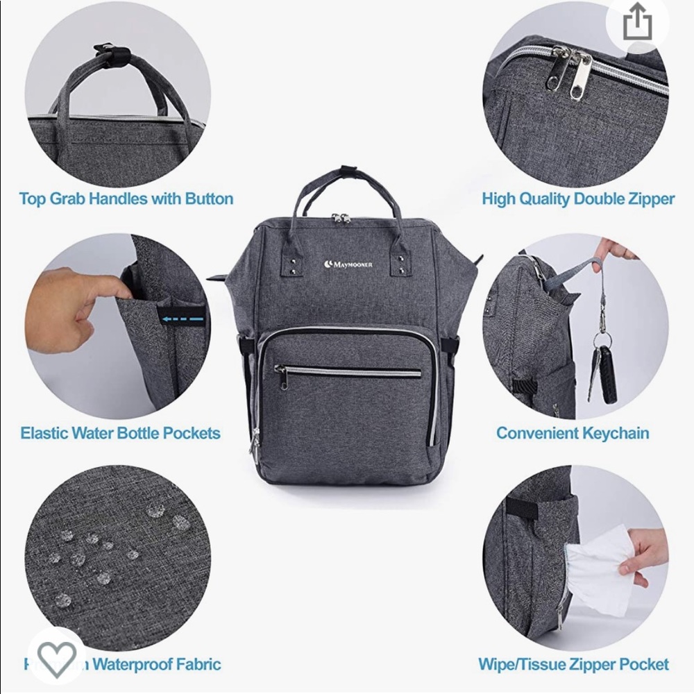 Maymooner Waterproof Diaper Backpack - image 8